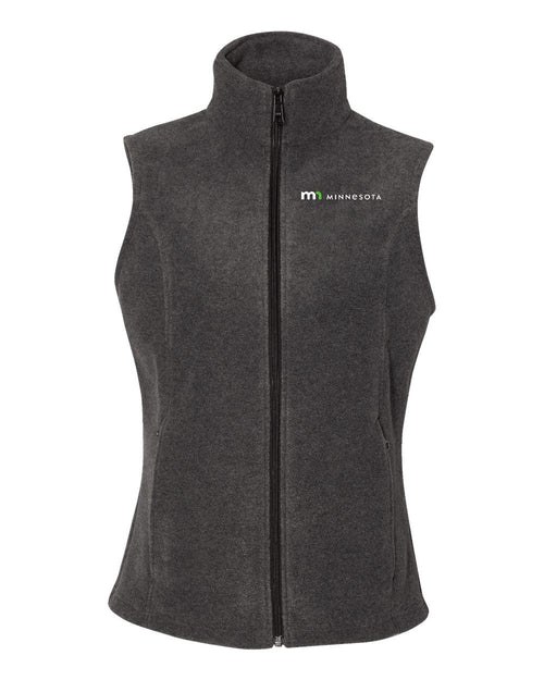 Columbia Women's Benton Springs Fleece Vest - Charcoal Heather with State of Minnesota logo