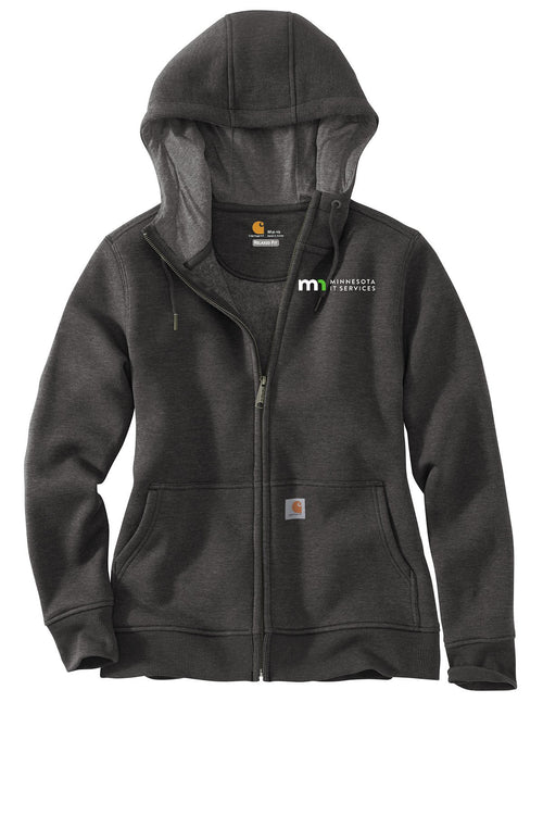 Carhartt Women's Clarksburg Full-Zip Hoodie - Carbon Heather with MNIT logo