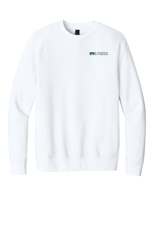 District V.I.T. Fleece Crew - White with MNIT logo